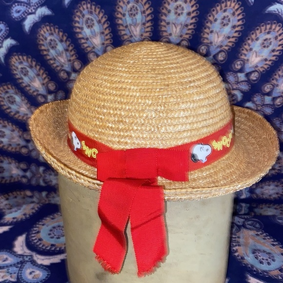 VTG 1958 Snoopy Super Beagle Straw hat. Japan. OS - Picture 5 of 10